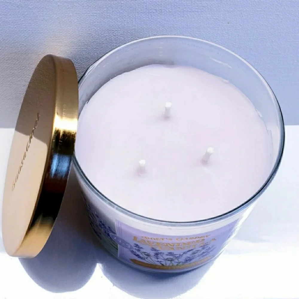 Goose Creek LAVENDER VANILLA Large 3-Wick Scented Candle, 14.5 oz